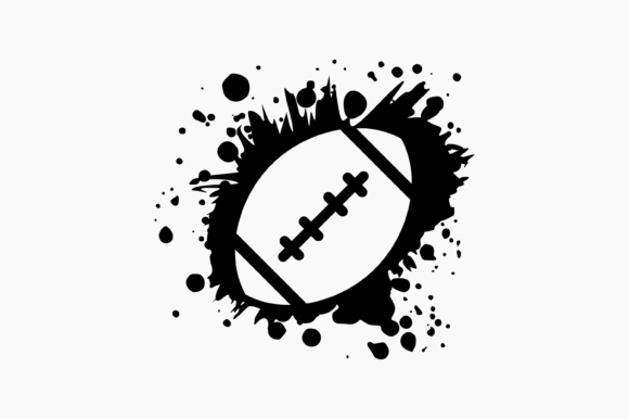 American Football Ball Splat Ink Graphics & Crafts