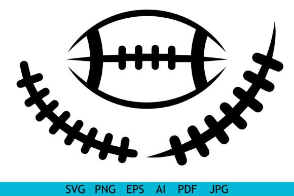 American Football Laces: Graphics & Crafts Icon Set