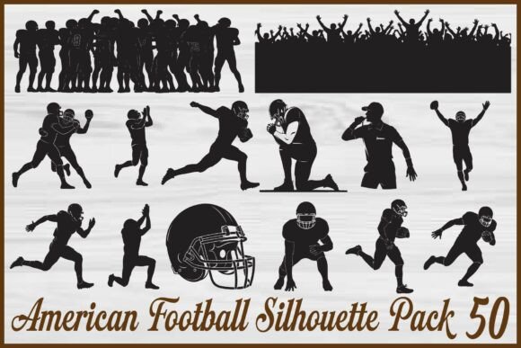 American Football Silhouette Graphics & Crafts