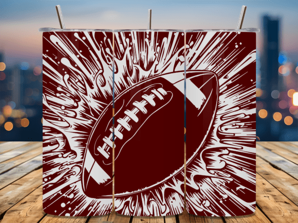 American Football Splash: A Dynamic Graphics Asset for Crafts and Branding