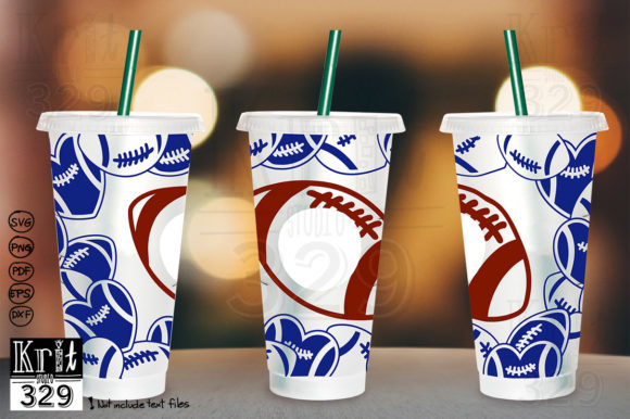 American Football SVG Decal Cold Cup Graphics & Crafts