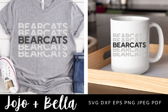 Bearcats SVG Football Graphics for Cricut Crafts