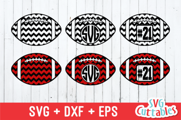 Chevron Football Graphics for Crafts and Local Branding
