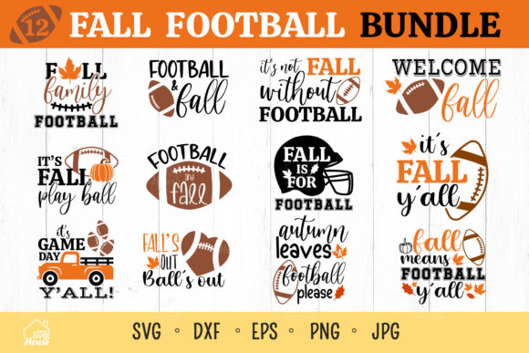 Fall Football SVG Bundle for Crafts & Graphics