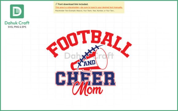 Football and Cheer Mom SVG Graphics for Crafts & Design