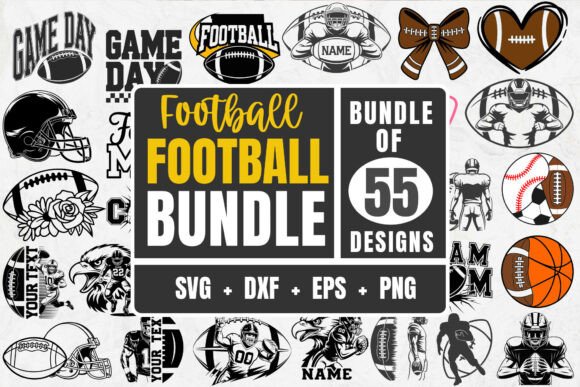 Football Bundle Graphics: Custom SVG for Crafts & Branding