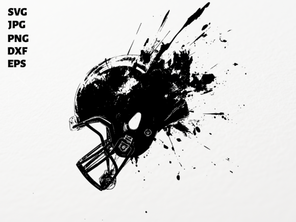 Football Helmet Splatter Art SVG: Graphics & Crafts Branding Review