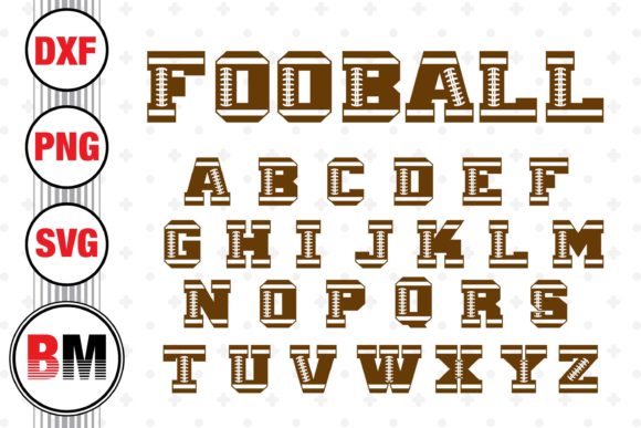 Football Letters Graphics for Crafts and Handmade Products