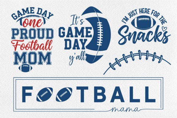 Football Mom Game Day SVG Bundle for Graphics & Crafts
