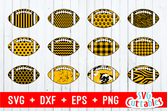 Football Svg Set of 12 Patterns