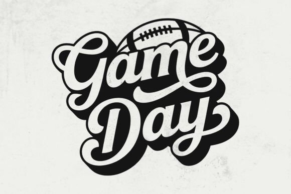 Game Day Football SVG Retro Graphics for Publishing