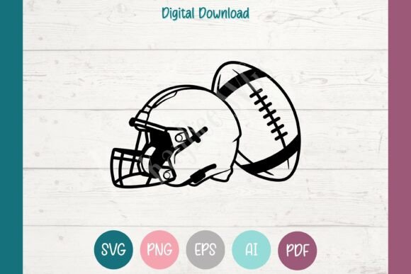 Game Day SVG Football Helmet Ball PNG: Graphics & Crafts for Publishers