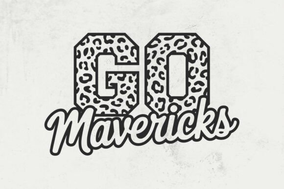 Go Mavericks Leopard: Football Graphics for Crafts
