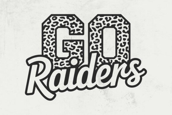Go Raiders Leopard Graphics for Crafts & Football Fans