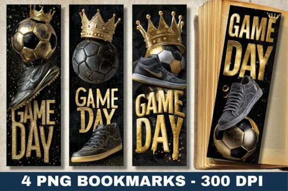 Gold Football Crown Game Day Bookmark Graphics Crafts Review