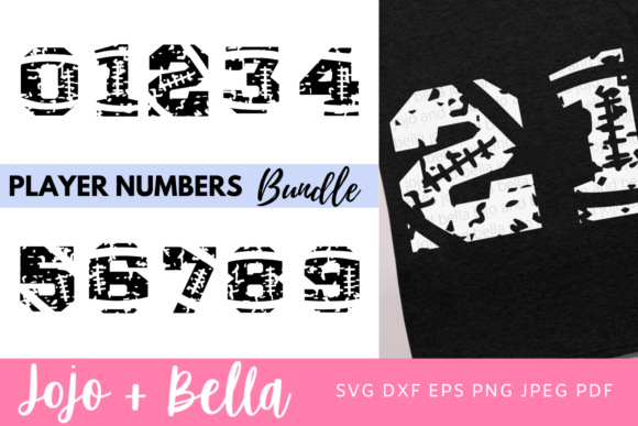 Grunge Football Player Numbers Svg for Crafts and Graphics