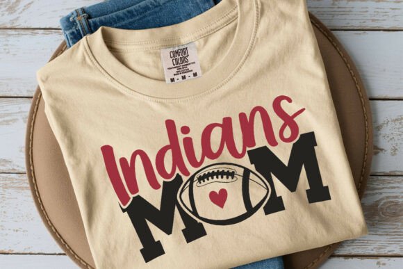 Indians Football Mom SVG for Crafts & Graphics
