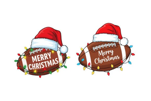 Merry Christmas Football Lights Design: Graphics & Crafts Review