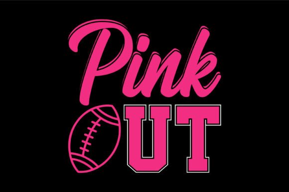 Pink out Football Awareness Design for Graphics and Crafts